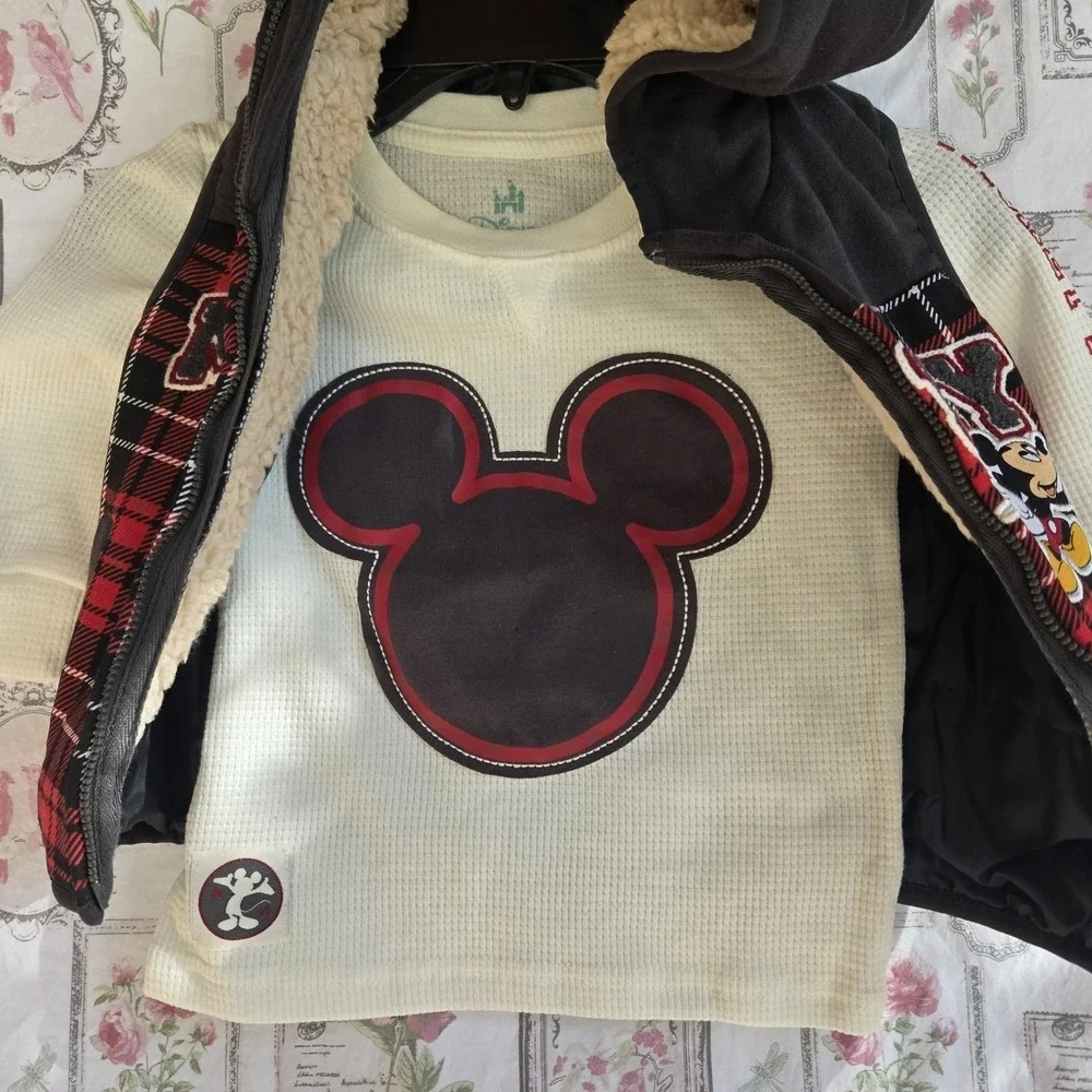 Disney Mickey‎ Mouse Baby Boys 3-Piece Outfit Set: Plaid Vest Shirt Pants 18M